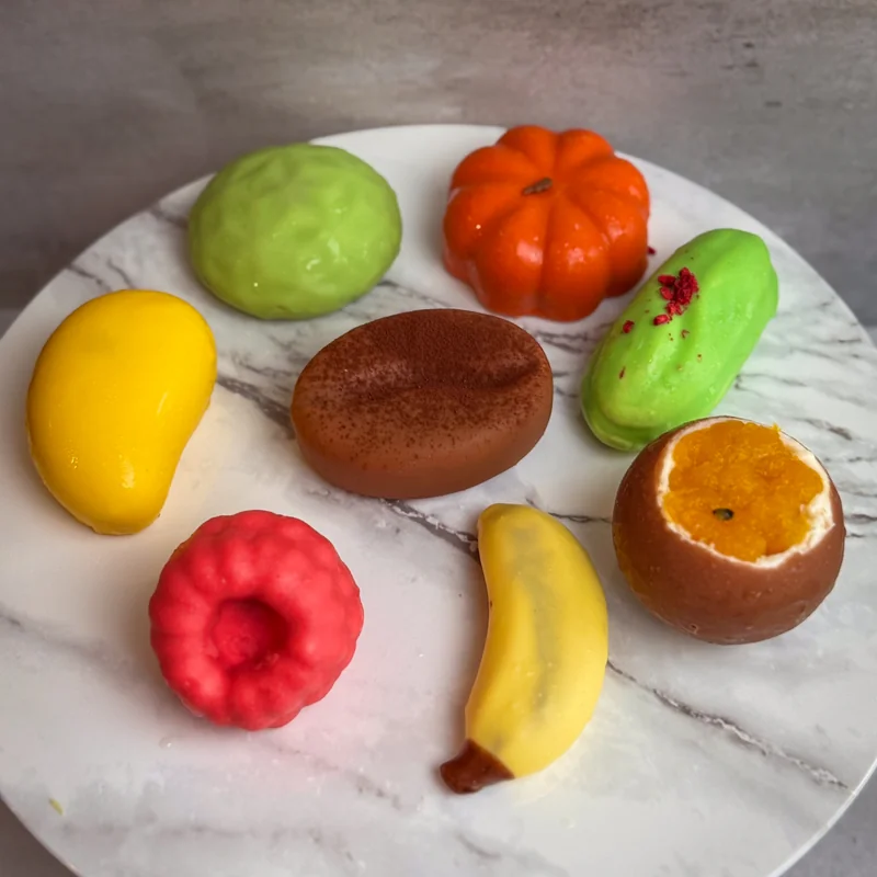 An assortment of Ambra Bakery desserts arranged on a plate